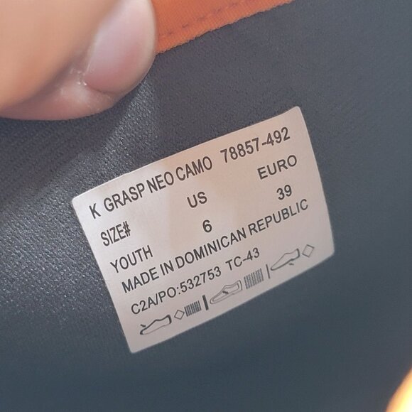 Bogs Grasp New Camo Kids 6 Black Blue Orange Rain Boots Waterproof Outdoors - Picture 7 of 13